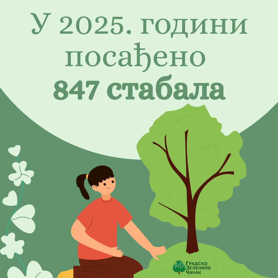 У 2025. години посађено 847 стабала – јавори и тује најзаступљенији У 2025. години посађено 847 стабала – јавори и тује најзаступљенији